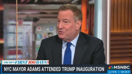 Bill De Blasio Knocks Eric Adams For Working with Trump