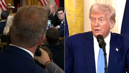 MAGA Host Asks Trump To Gush About His Own Poll Numbers At International Press Conference