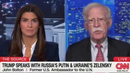 Kaitlan Collins and John Bolton