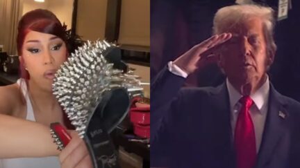 Cardi B Says Trump Ruined Her Shoes at Super Bowl
