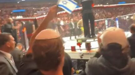 Dave Portnoy waves Israeli flag after Bryce Mitchell loses at UFC 314