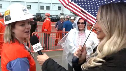 'Thank You So Much!' Trump Fan On Rally Line Says Trump Tariffs 'Good Decision'