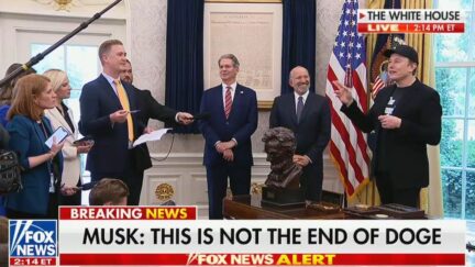 Elon Musk Shuts Down Fox's Peter Doocey At White House Presser