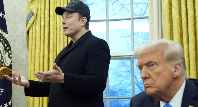 Elon Musk and Donald Trump in the Oval Office before their very public battle,