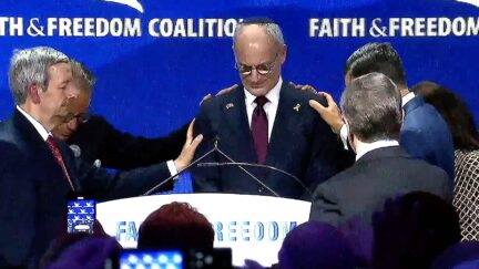 Pro-Trump Pastors 'Lay Hands On' Ambassador At Patriot's Gala To Ask God To Protect Israel