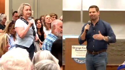 Woman At Anti-Trump Town Hall Asks If GOP Lives 'Being Threatened' To Go Along