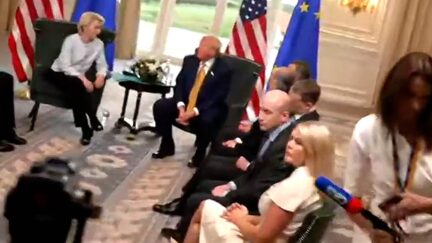 Trump Confronted About Ghislaine Maxwell Sessions As Press Shooed Out Of Presser