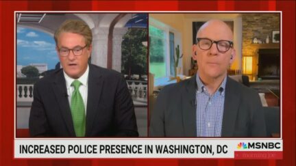 Joe Scarborough and MSNBC reporter John Heilemann.