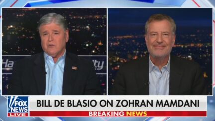 Sean Hannity and Bill de Blasio