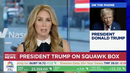Becky Quick and Donald Trump on Squawk Box