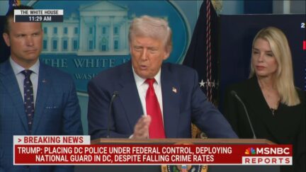 Trump press conference on sending National Guard to DC.