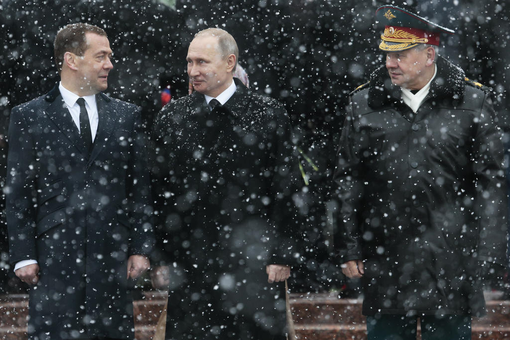 Dmitry Medvedev, Vladimir Putin, Sergei Shoigu