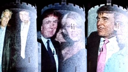 Giant Trump-Epstein Pics Projected On Castle Greet Trump On Trip — 4 Arrested In Global Trolling Stunt