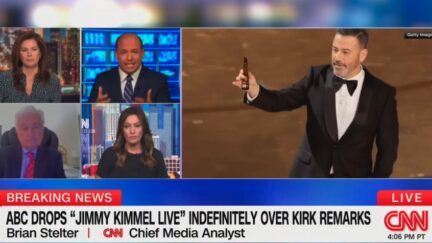Brian Stelter and Jimmy Kimmel