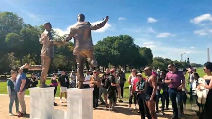 'We Love Trump!' MAGA Fans At New Epstein Statue Still Demand Trump Release Files — 'Sketchy' That He Won't
