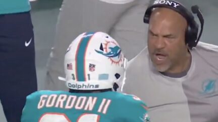 Ollie Gordon gets into heated exchange with coach