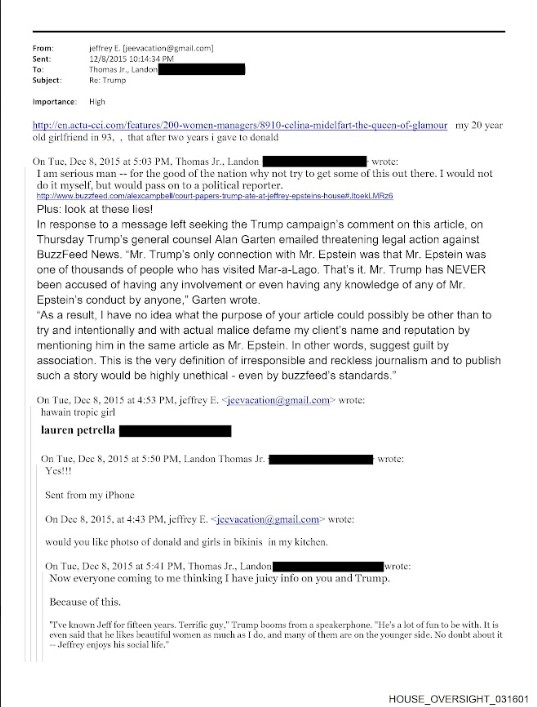 Epstein Claims He 'Gave' Trump His Ex-Girlfriend In Bombshell Email Dump