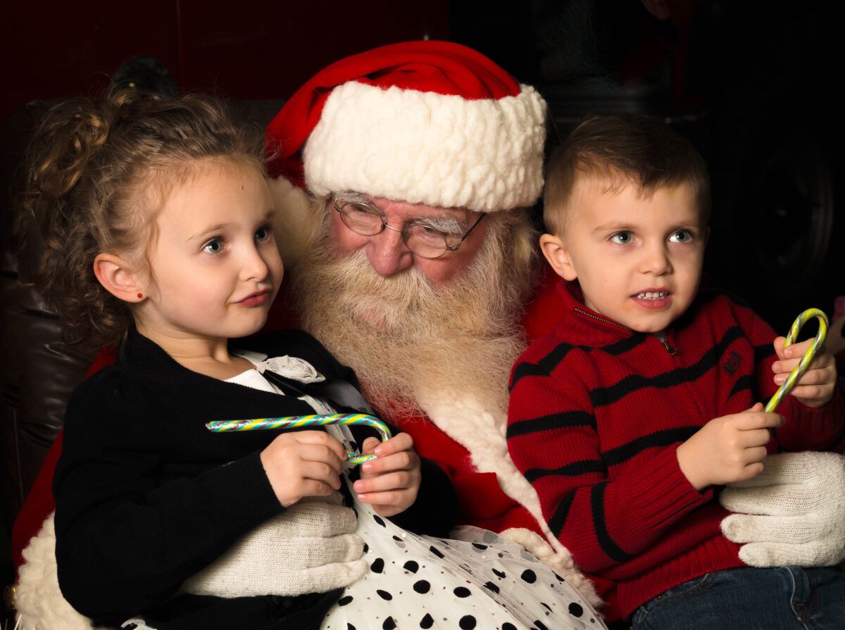 Santa Claus with kids