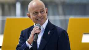 Author and former Fox News host Steve Hilton announced his run for California governor, as a Republican to replace Democrat Gavin Newsom, during an event in Huntington Beach, Calif., Tuesday, April 22, 2025.