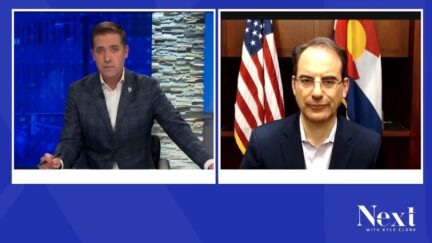 Kyle Clark and Phil Weiser