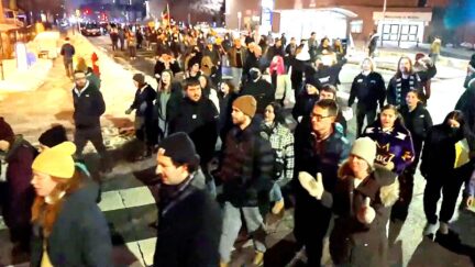 Protesters Chant 'Fck ICE! Fck Trump!' At March After Killing of Renee Good