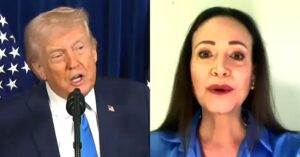 Trump Torpedoes Nobel Winner At Presser — Says She 'Doesn't Have Respect' To Run Her Country After She Gushed About Him