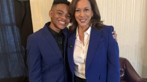 Knowa De Baraso and Kamala Harris
