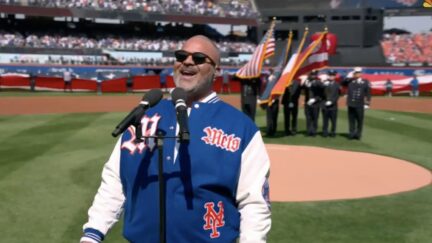 Chris Jackson at Met's Opening Day