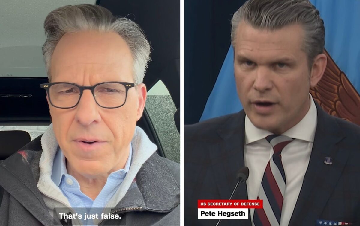Jake Tapper post about Hegseth