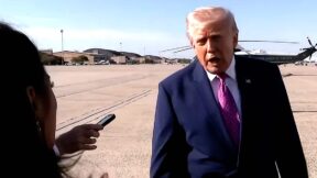 Trump Confronted Over War By Reporters On Way to Fundraiser at His Winery