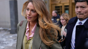 =Blake Lively leaves a courthouse in New York, Wednesday, Feb. 11, 2026