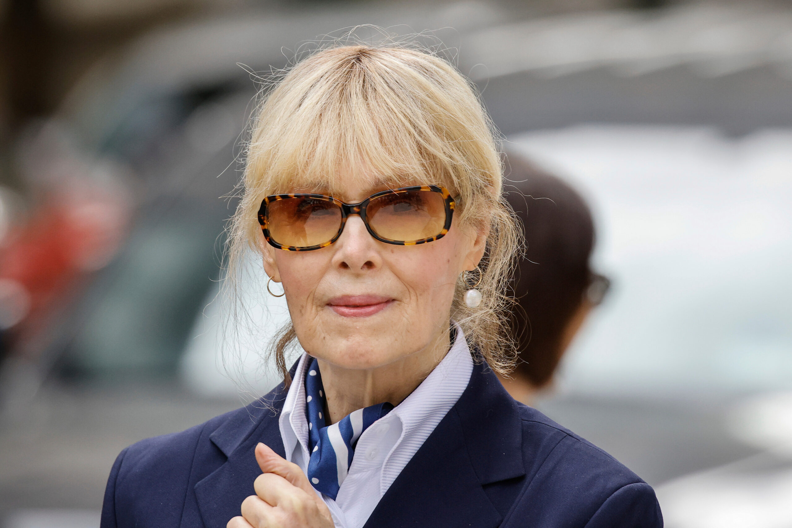 E. Jean Carroll exits the New York Federal Court after former President Donald Trump appeared in court, Sept. 6, 2024