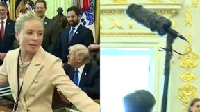 Hot Mic Catches Trump Drawing Laughter As He Drops F-Bomb in Oval Office