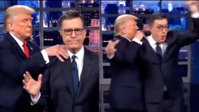 Trump Drops Shocking Violent AI Vid Showing Assault on Late Show Host Stephen Colbert — So Did His White House