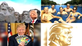 Trump Goes on Dead-of-Night Posting Bender of Bonkers AI Pics — Including Trump on Mt. Rushmore