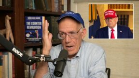 victor davis hanson with trump inset