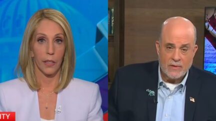 Dana Bash hosting Inside Politics on CNN (L)/Mark Levin hosting Life, Liberty, and Levin on Fox News (R)