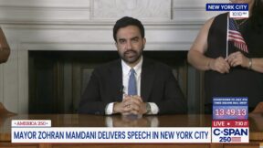 Mamdani at George Washington's Desk