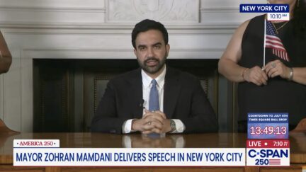 Mamdani at George Washington's Desk