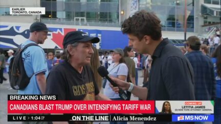 canadian talking with ms now reporter on the street