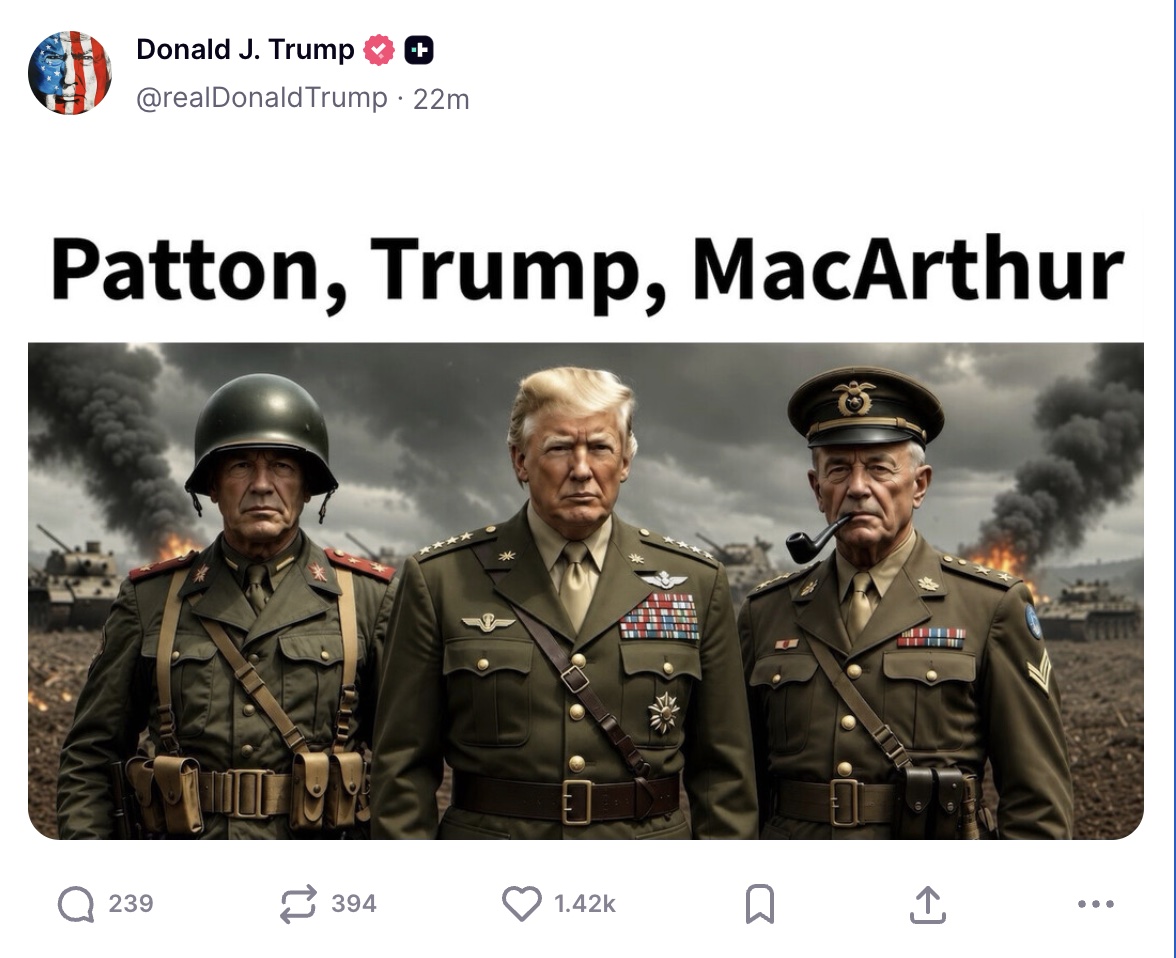 Donald Trump Truth Social post