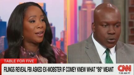 Abby Phillip debating Tim Parrish on CNN's Table for Five