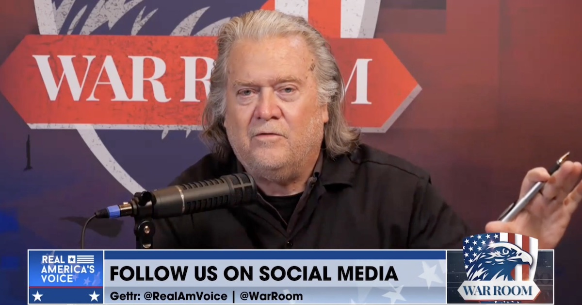 Steve Bannon hosting Bannon's War Room