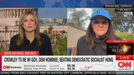 Pamela Brown interviewing Haley Stevens on CNN