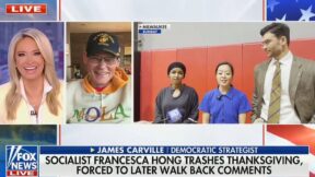 Kayleigh McEnany interviewing James Carville on Fox News