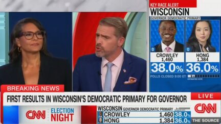 Karen Finney and Scott Jennings debating on CNN