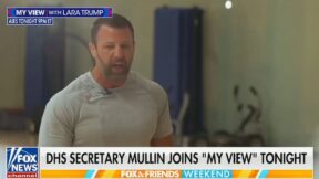 Markwayne Mullin leading a workout on Fox News