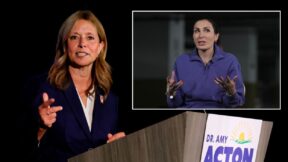 Amy Acton (AP Photo/Jay LaPrete, File) Laura Loomer, inset (AP Photo/Andrew Kravchenko)