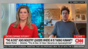 daniel roher in split screen on cnn