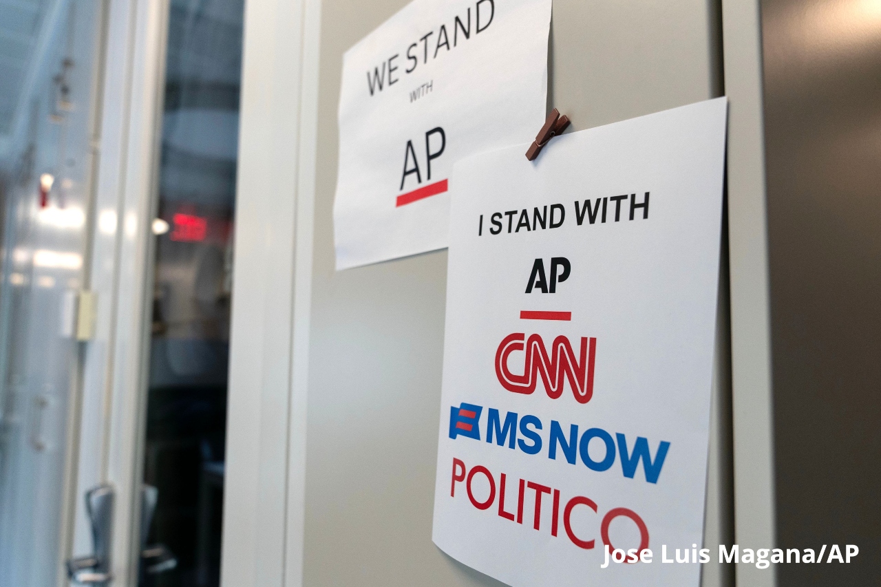Media ban signs